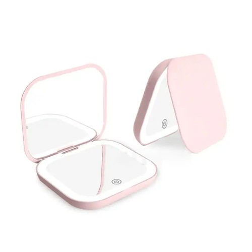 Led compact makeup mirror - makeup, 1x