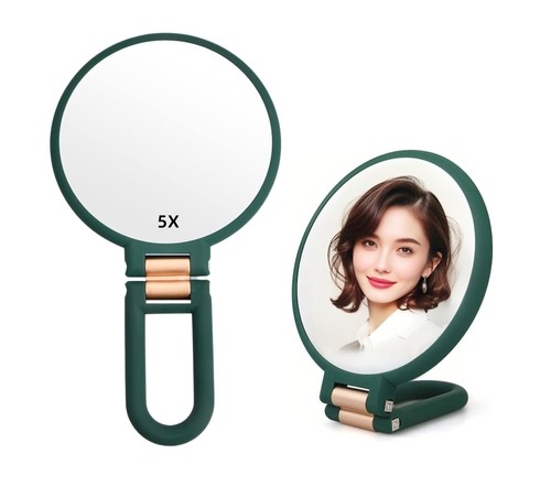 Handheld mirror with - 1x,
