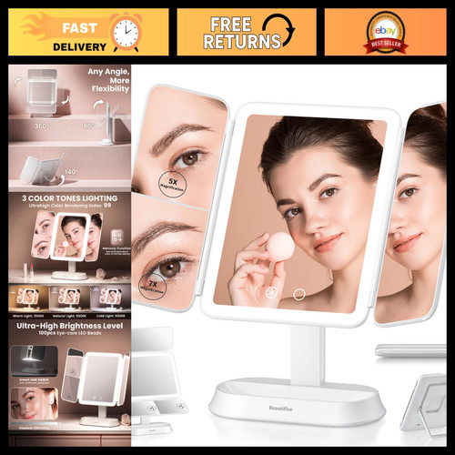 Illuminated makeup mirror - mirror,