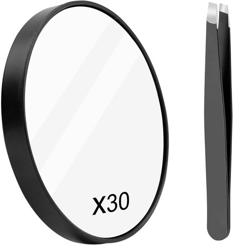 Small magnifying mirror 30x - magnifying,