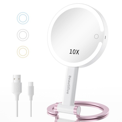 Travel mirror with light - travel,