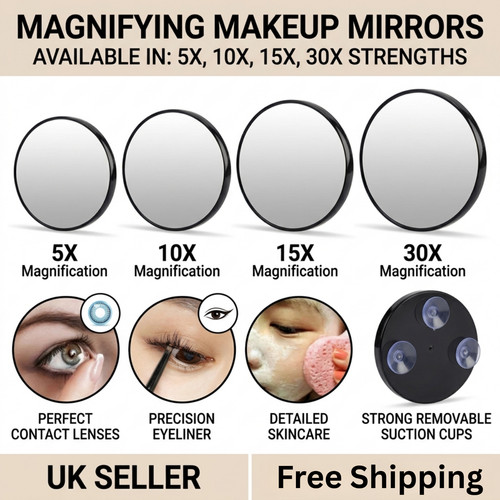 Round magnifying makeup - round,