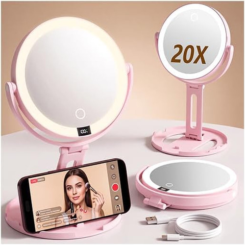 Travel makeup mirror 20x - makeup,